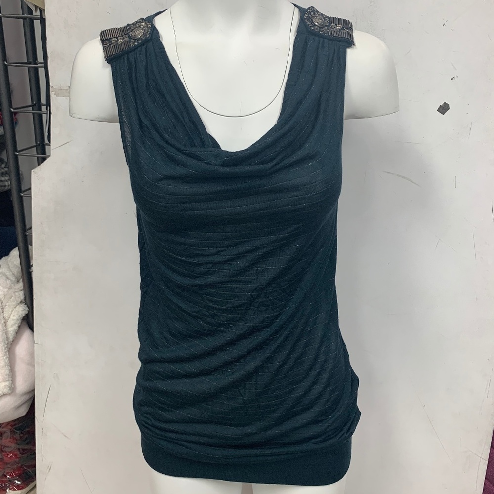 Armani Exchange Sleeveless Top w/ Shoulder Trim